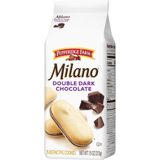 Product image of Pepperidge Farm Milano Cookies, Double Dark Chocolate, 7.5 Oz Bag
