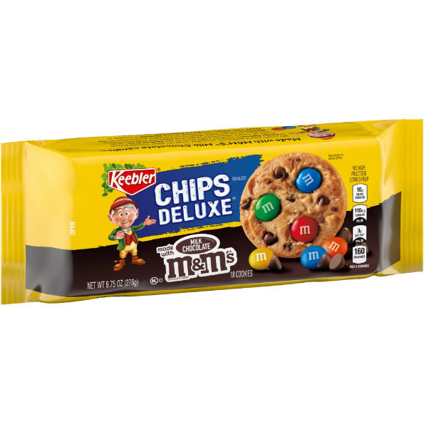 Product image of Keebler Chips Deluxe Milk Chocolate M&M's Chocolate Candies Cookies, 9.75 oz