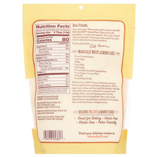 Product image of Bob's Red Mill Super Fine Almond Flour, 16 oz Resealable Bag