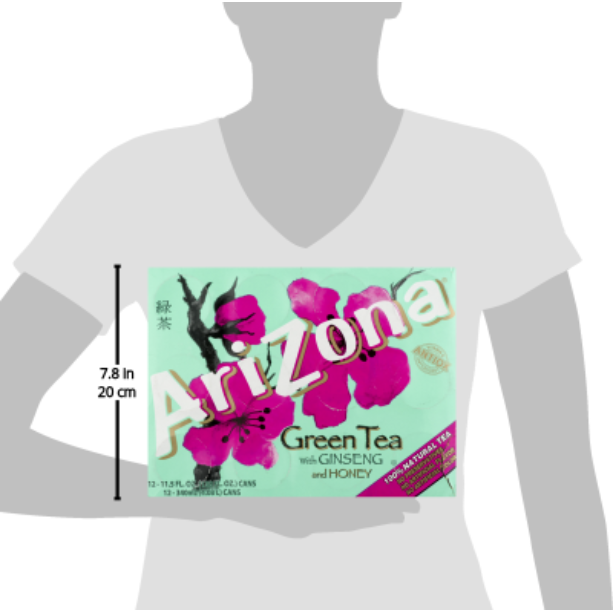 Product image of (12 Cans) Arizona Green Tea with Ginseng and Honey, 11.5 fl oz