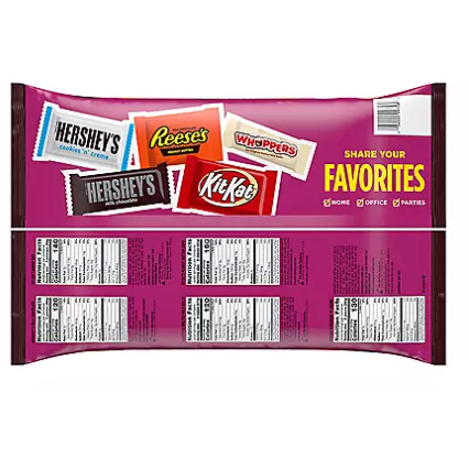 Product image of Hershey Factory Favorites Chocolate and Creme Assortment Snack Size Candy (68.7 oz., 155 pieces)