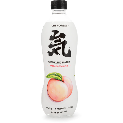 Product image of Genki Forest Sugar-Free Sparkling Water, White Peach Flavor 480 ml