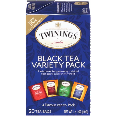 Product image of Twinings of London 4 Flavour Black Tea Bags Variety Pack, 20 Ct, 1.41 oz