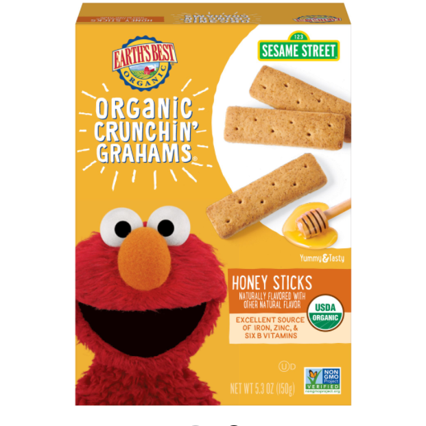 Product image of Earth's Best Crunchin' Grahams Organic Honey Sticks Baby Snack, 5.3 oz