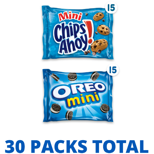 Product image of Nabisco Crowd Favorites Cookie Variety Pack, CHIPS AHOY! Mini & OREO Mini, 30 Snack Packs