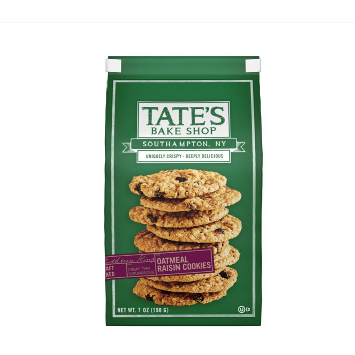 Product image of Tate's Bake Shop Oatmeal Raisin Cookies, 7 oz