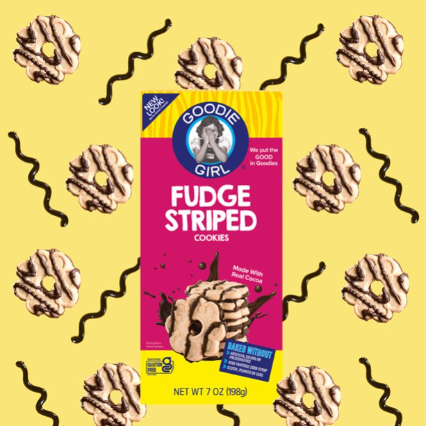 Product image of Goodie Girl Cookies Gluten-Free Fudge Striped Cookies, 7 Oz