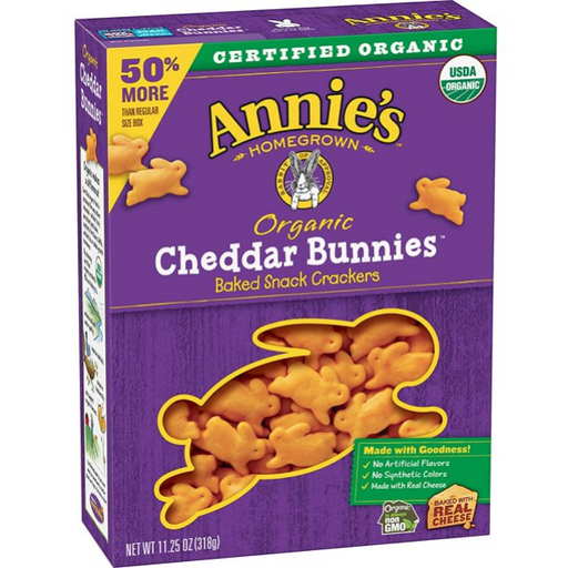 Product image of Annie's Organic Cheddar Bunnies Baked Snack Crackers, 11.25 oz