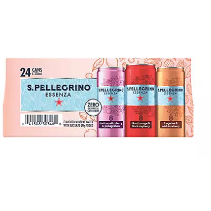 Product image of S. Pellegrino Essenza Flavored Mineral Water Variety Pack (11.15 fl. oz., 24 pk.)