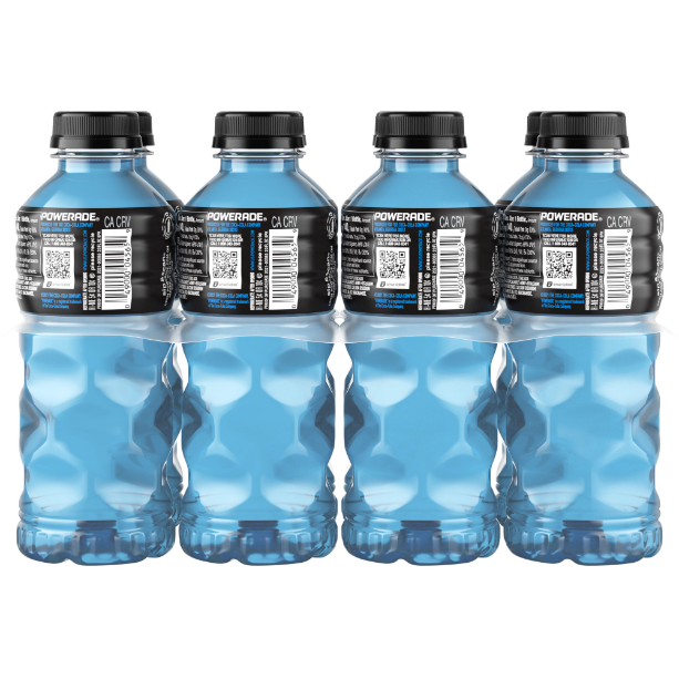Product image of POWERADE Mountain Berry Blast, ION4 Electrolyte Enhanced Fruit Flavored Sports Drink w/ Vitamins B3, B6, and B12, Replenish Sodium, Calcium, Potassium, Magnesium, 20 fl oz, 8 Pack