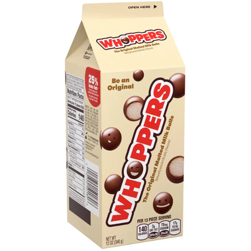 Product image of WHOPPERS, Malted Milk Balls Candy, 12 oz, Carton