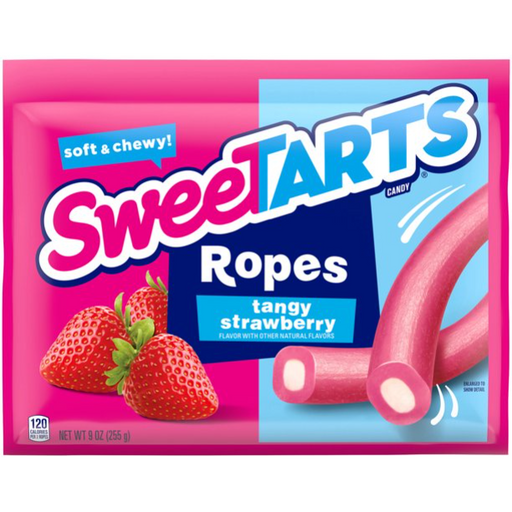Product image of SweeTARTS Soft & Chewy Ropes Tangy Strawberry Candy, 9 Oz