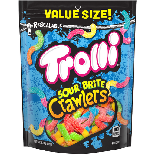 Product image of Trolli Sour Brite Crawlers Gummy Worms Bag, 28.8 Oz