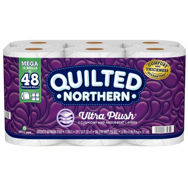 Product image of Quilted Northern Ultra Plush Toilet Paper, 12 Mega Rolls