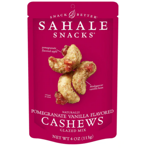 Product image of Sahale Snacks Naturally Pomegranate Vanilla Flavored Cashews Glazed Mix, Gluten-Free Snack, 4 oz