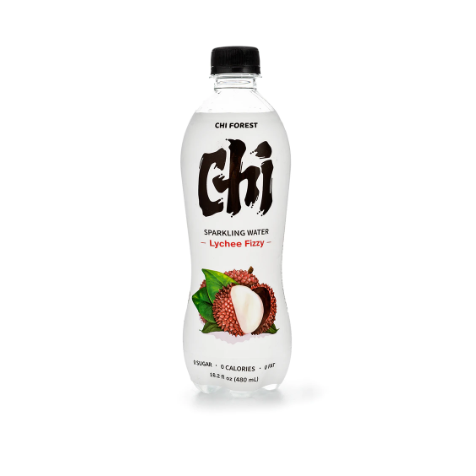 Product image of Genki Forest Chi Sparkling Water, Lychee Flavor 480 ml