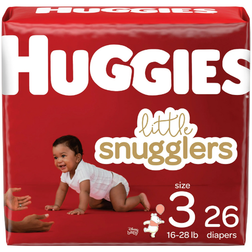 Product image of Huggies Little Snugglers Baby Diapers, Size 3, 26 Ct