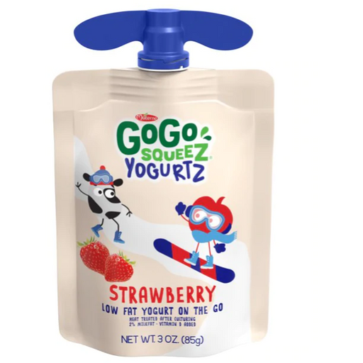 Product image of GoGo Squeez Yogurtz, Strawberry Yogurt, 3 oz, 4 Pouches