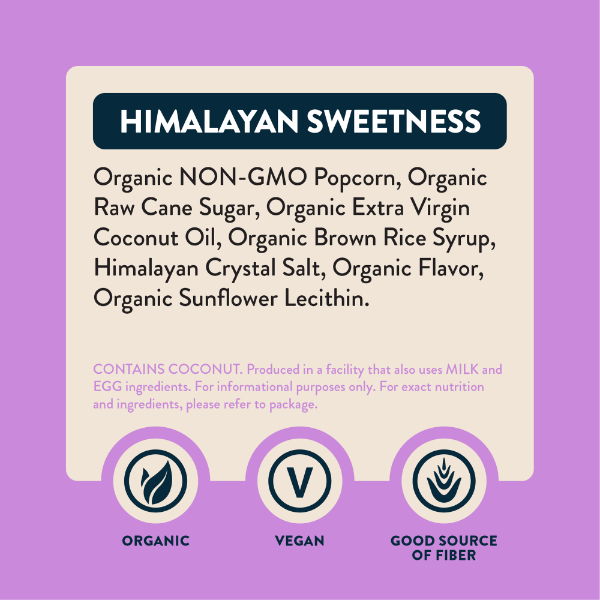 Product image of LesserEvil Organic Popcorn, Himalayan Sweetness, 6.4 oz