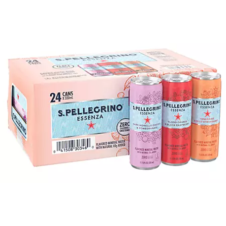 Product image of S. Pellegrino Essenza Flavored Mineral Water Variety Pack (11.15 fl. oz., 24 pk.)