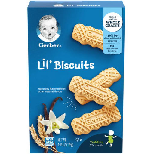 Product image of Gerber Lil' Biscuits Vanilla Wheat Toddler Snacks, 4.44 Oz