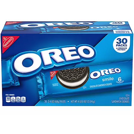 Product image of Nabisco Oreo Chocolate Sandwich Cookies (2.4 oz., 30 pk.)