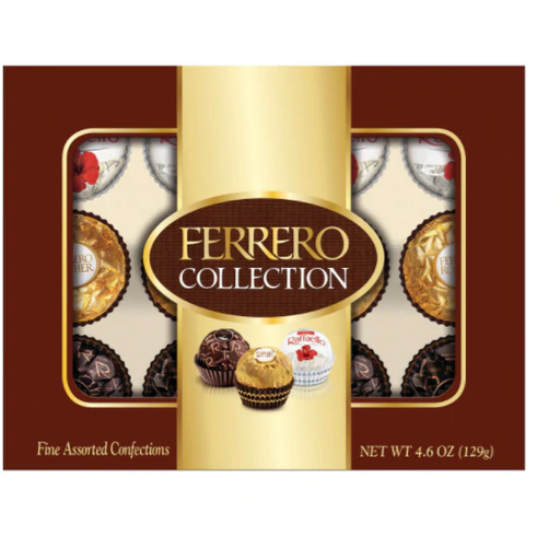 Product image of Ferrero Rocher Collection, Assorted Chocolate Box, 4.6 oz, (12 Count)