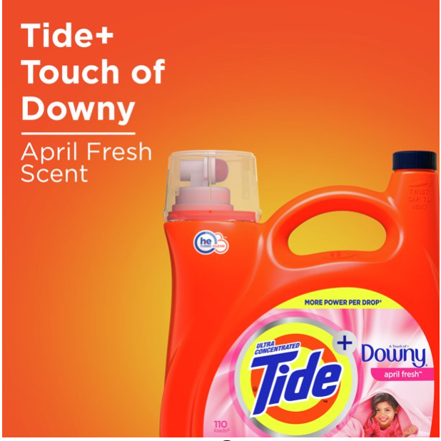 Product image of Tide Liquid Laundry Detergent with a Touch of Downy, April Fresh, 100 loads, 154 fl oz