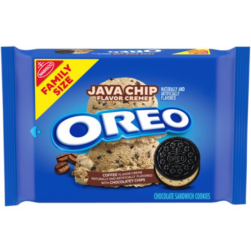 Product image of OREO Java Chip Flavored Creme Chocolate Sandwich Cookies, Family Size, 17 oz