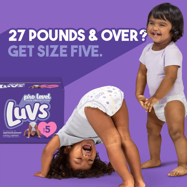 Product image of Luvs Pro Level Leak Protection Diapers, Size 5, 74 Count