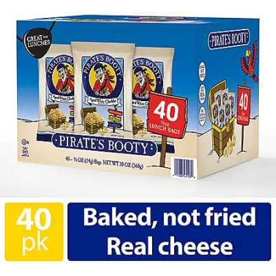 Product image of Pirate's Booty Aged White Cheddar Puffs (0.5oz / 40pk)