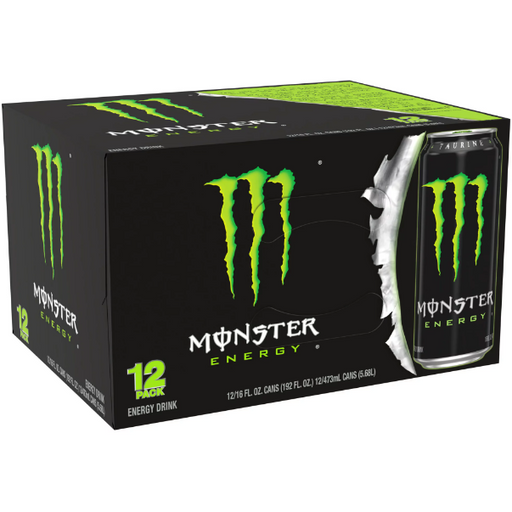 Product image of Monster Energy Drink, Original Green, 16 fl oz (12-Pack)