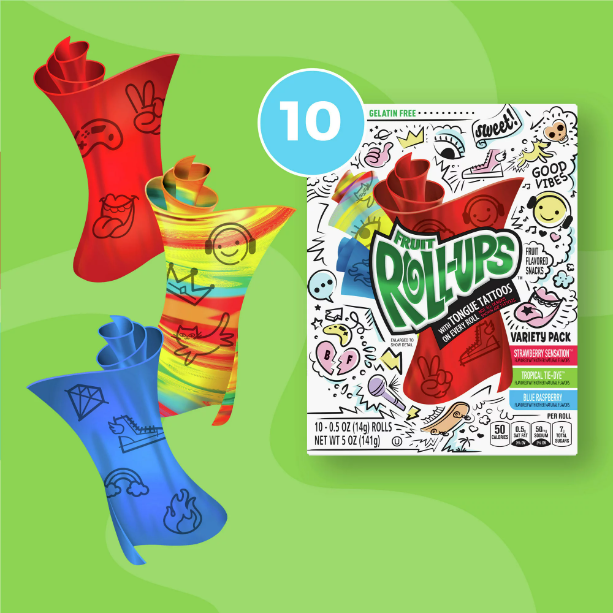Product image of Fruit Roll-Ups Fruit Flavored Snacks Variety Pack Pouches