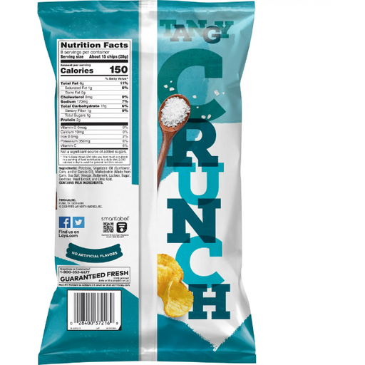 Product image of Lay's Kettle Cooked Sea Salt & Vinegar Potato Chips, 8 Oz.