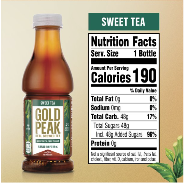 Product image of Gold Peak Sweetened Black Iced Tea Drink, 16.9 fl oz, 6 Pack