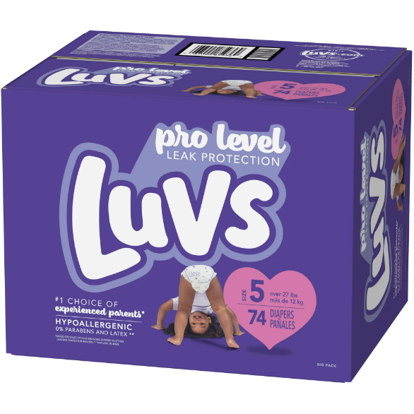Product image of Luvs Pro Level Leak Protection Diapers, Size 5, 74 Count