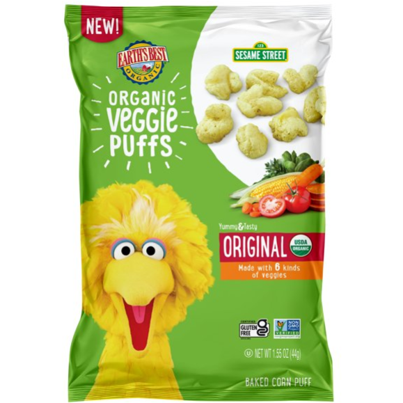 Product image of Earth's Best Organic Sesame Street Original Veggie Puffs, 1.55 oz