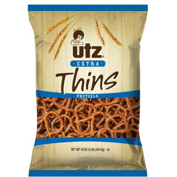 Product image of 16 oz Utz Extra Thins Pretzels