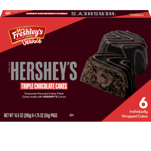 Product image of Mrs. Freshley's Deluxe Hershey's Triple Chocolate Cakes