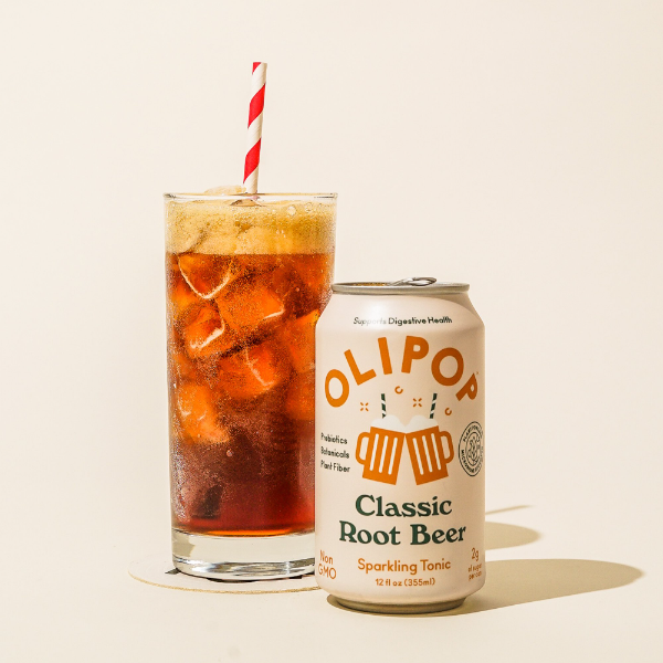Product image of OLIPOP A New Kind of Soda, Root Beer Sparkling Tonic, 12 fl oz