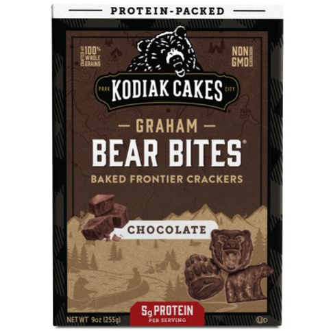 Product image of Kodiak Cakes Bear Bites, Chocolate Graham Crackers, 5g Protein per Serving, 9 oz