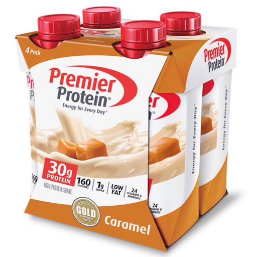 Product image of Premier Protein Shake, Caramel, 30g Protein, 11 Fl Oz, 4 Ct