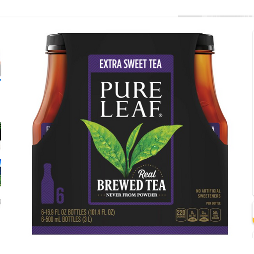 Product image of Pure Leaf Extra Sweet Real Brewed Iced Tea, 16.9 oz, 6 Pack Bottles