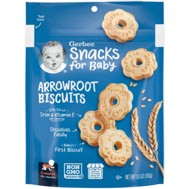Product image of Gerber Arrowroot Cookie Biscuits, 5.5 Oz