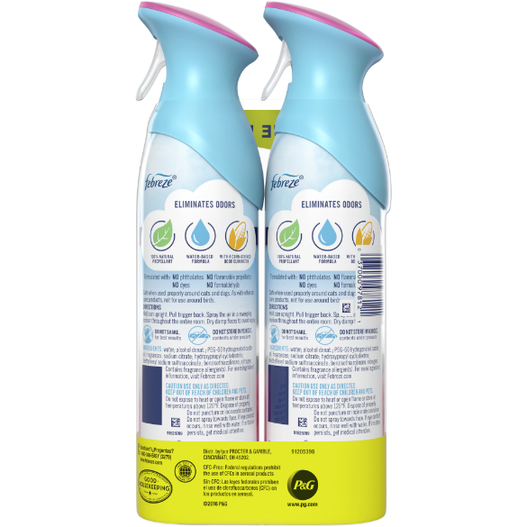 Product image of Febreze Odor-Eliminating Air Freshener with Downy Scent, April Fresh, 8.8 fl oz, 2 Pack