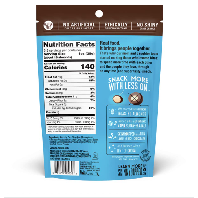Product image of Dark Chocolate Cocoa Skinny Dipped Almonds 3.5oz
