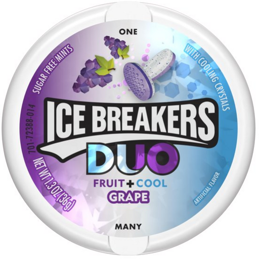 Product image of Ice Breakers Duo, Grape Flavored Mints, 1.3 Oz