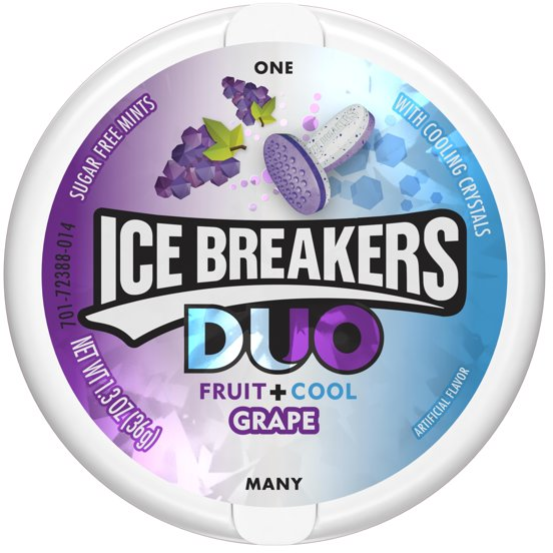 Product image of Ice Breakers Duo, Grape Flavored Mints, 1.3 Oz
