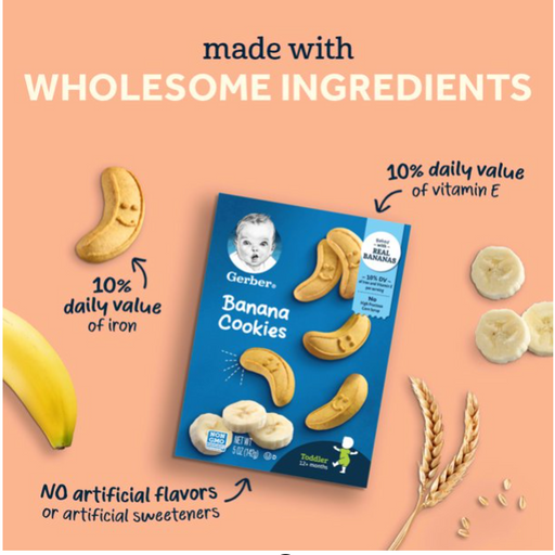 Product image of Gerber Lil' Biscuits Vanilla Wheat Toddler Snacks, 4.44 Oz