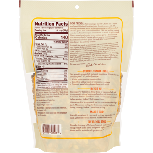 Product image of Bob's Red Mill Old Country Style Muesli, 18 oz